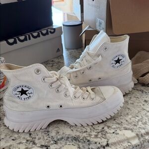 Converse Women's White Platform High-Tops